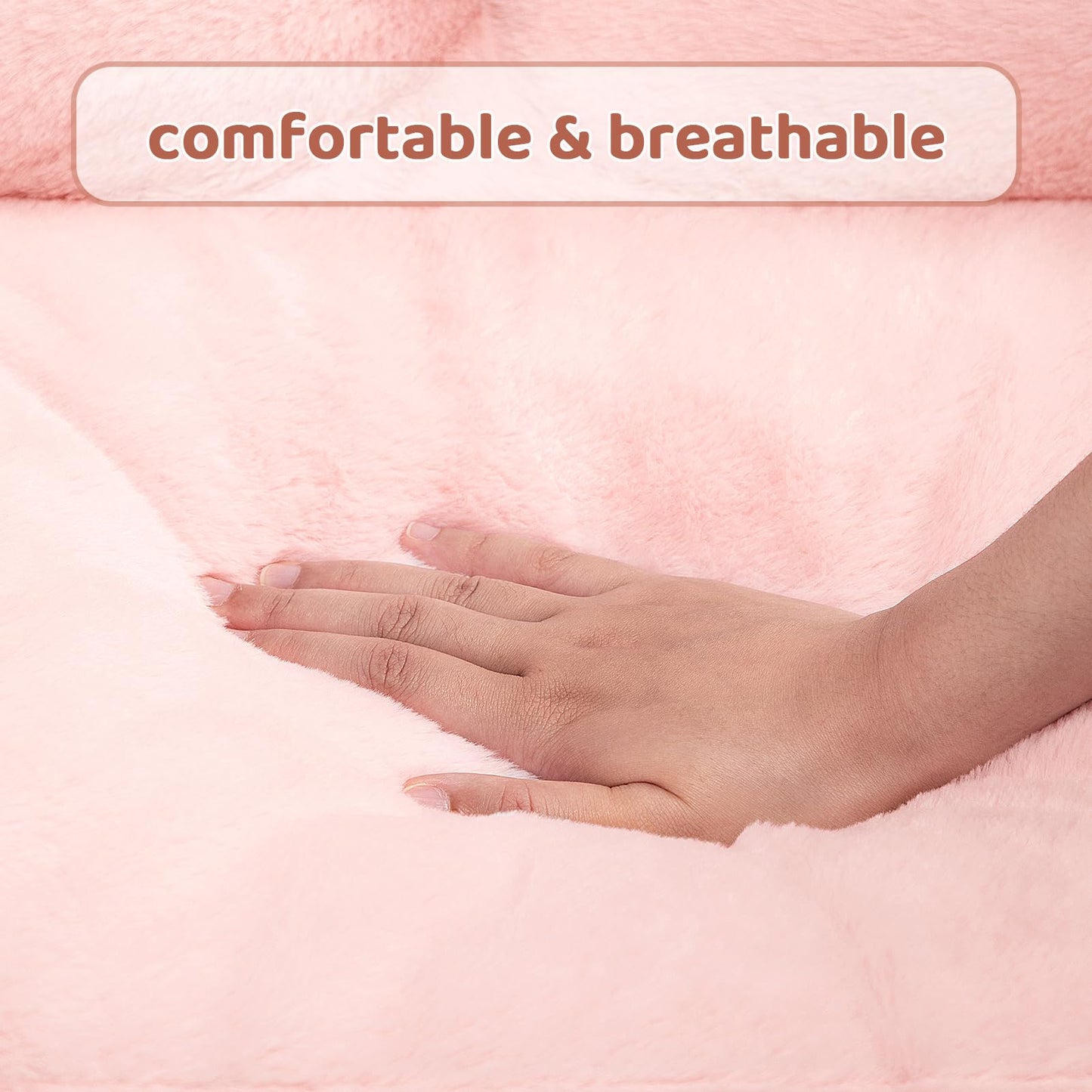 Petnovar Plush Cat Sofa Bed – Soft Breathable Pet Couch for Cats & Puppies (Pink)