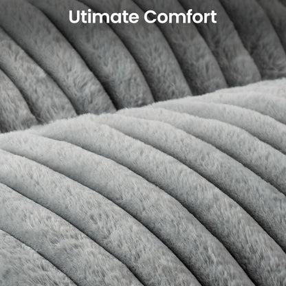 Petnovar Plush Pet Sofa Bed – Cozy Raised Cushion with Removable Cover & Non-Slip Base (Grey)