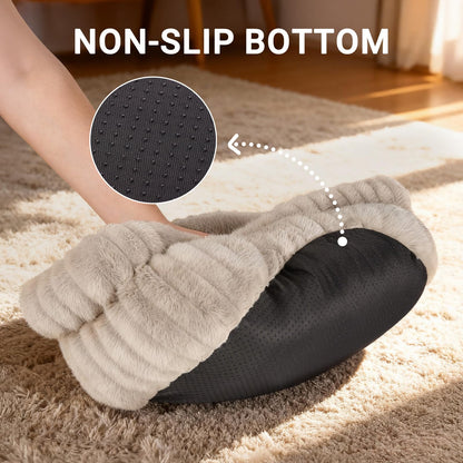 Petnovar Round Calming Cat Bed 51cm – Washable Fluffy Pet Bed with Non-Slip Base & Cushion